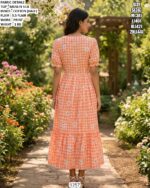 Stylish Muslin Silk Day Wear Dress For Ladies