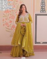 Designer Star Georgette Flared Gown For Women