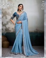 Elegant Party Wear Velvet Satin Saree For Women