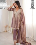 Fendy Suit Set With Coding And Real Mirror Work