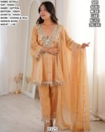 Fendy Suit Set With Coding And Real Mirror Work