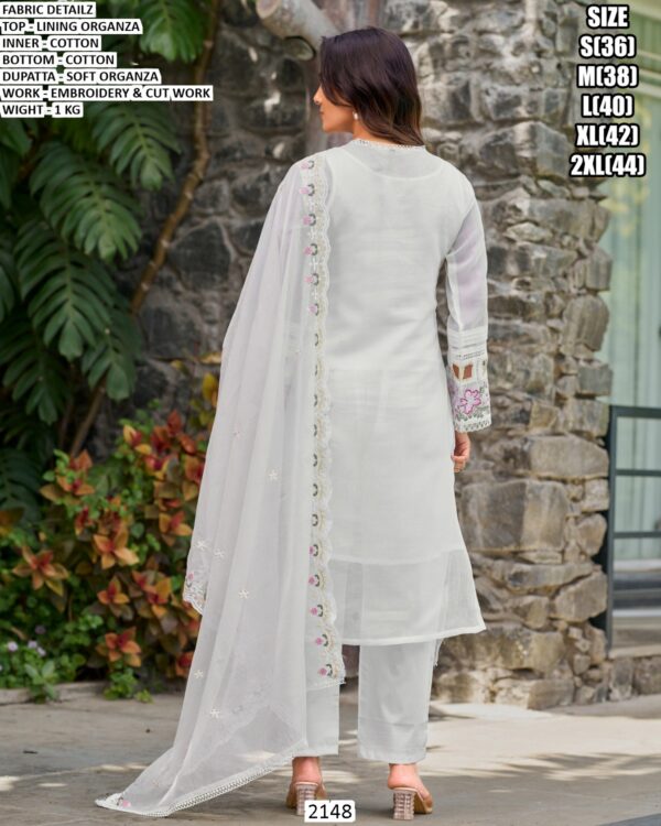 Women’s Lining Organza Embroidered Suit Set With Soft Organza Dupatta