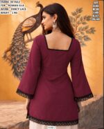 Women’s Roman Silk Top With Fancy Lace Work