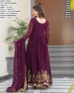 Festive Wear Faux Blooming Georgette Gown With Dupatta