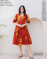 Women’s Kota Checks Digital Print Midi Dress