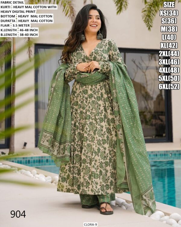 Premium Heavy Mal Cotton Suit Set With Heavy Digital Print