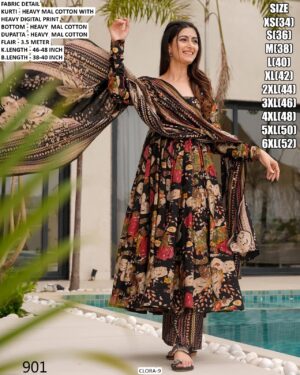 Premium Heavy Mal Cotton Suit Set With Heavy Digital Print