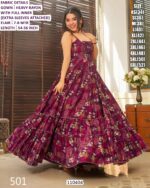 Women’s Heavy Rayon Flared Gown With Full Inner