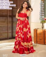 Women’s Heavy Rayon Flared Gown With Full Inner