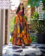 Women’s Heavy Rayon Flared Gown With Full Inner