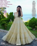 Women’s Heavy Rayon Flared Gown With Full Inner