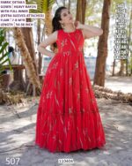 Women’s Heavy Rayon Flared Gown With Full Inner