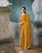 Pure Fabric Saree With Cut Dana, Sequence And Stone Work