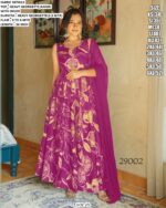 Stylish Printed Ethnic Gown For Women