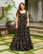 Stylish Printed Ethnic Gown For Women