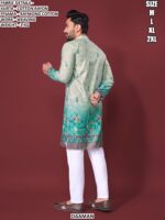 Men’s Cotton Rayon Kurta Pajama Set With Weaving Work