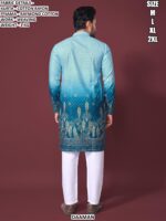 Men’s Cotton Rayon Kurta Pajama Set With Weaving Work
