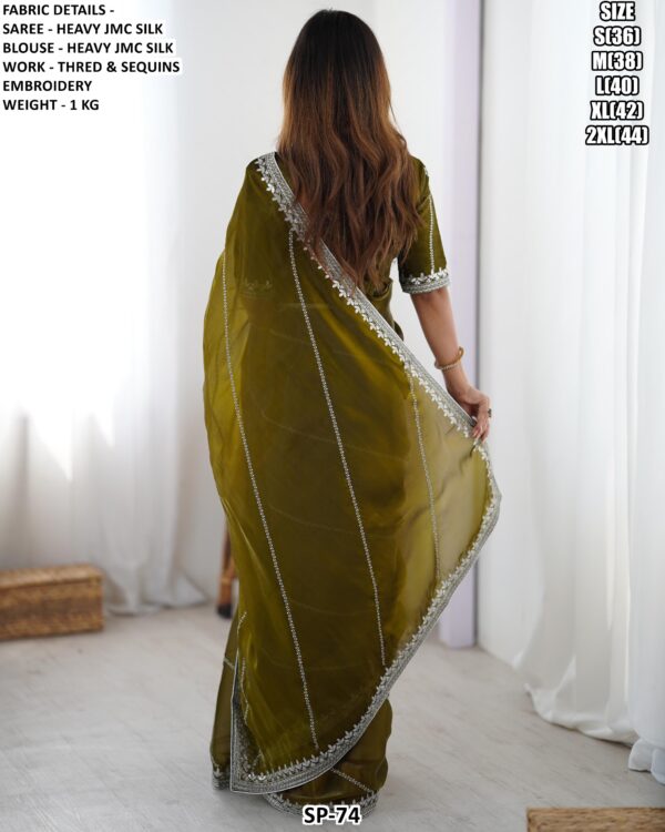 Elegant Embroidered Saree With Designer Blouse