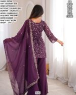 Premium Crunchy Silk Suit Set With Embroidery And Jari Border Work