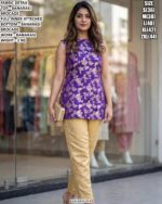 Elegant Banarasi Top Bottom Outfit For Women