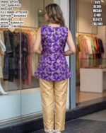 Elegant Banarasi Top Bottom Outfit For Women