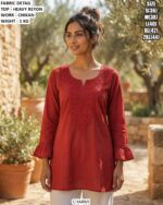 Premium Heavy Rayon Kurti With Elegant Chikan Work