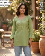 Premium Heavy Rayon Kurti With Elegant Chikan Work