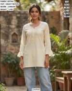 Premium Heavy Rayon Kurti With Elegant Chikan Work