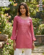 Premium Heavy Rayon Kurti With Elegant Chikan Work