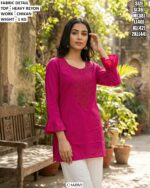 Premium Heavy Rayon Kurti With Elegant Chikan Work