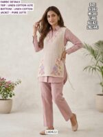 Women’s Linen Cotton Co Ord Set With Pure Jutte Jacket