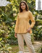 Women’s Linen Cotton Top Bottom Set With Two Pockets