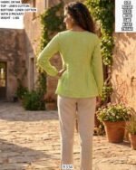 Women’s Linen Cotton Top Bottom Set With Two Pockets