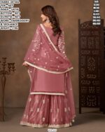 Premium Net Suit Set With Embroidery And Sequance Work