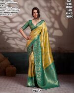 Women’s Kanjivaram Soft Silk Saree With Zari And Meenakari Weaving