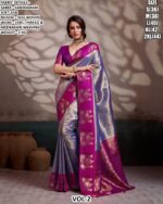 Women’s Kanjivaram Soft Silk Saree With Zari And Meenakari Weaving