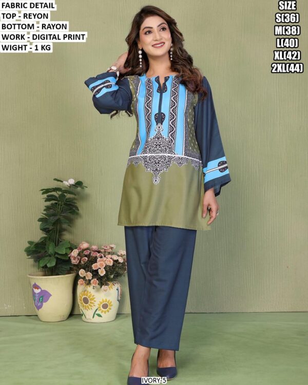 Designer Rayon Co Ord Set For Women