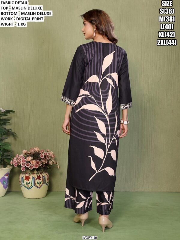 Stylish Women’S Digital Print Kurti Pant Co Ord Set