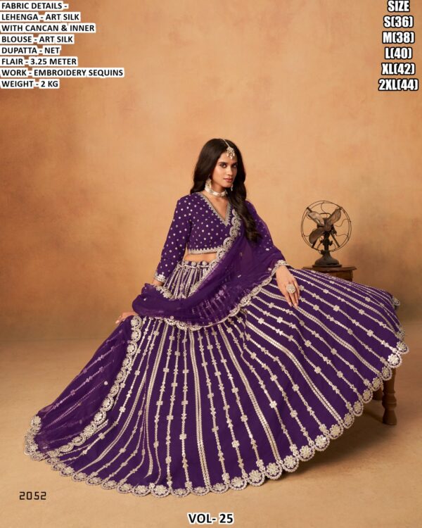 Elegant Embroidered Lehenga Choli With Sequins Work