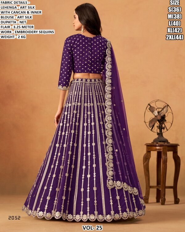 Elegant Embroidered Lehenga Choli With Sequins Work