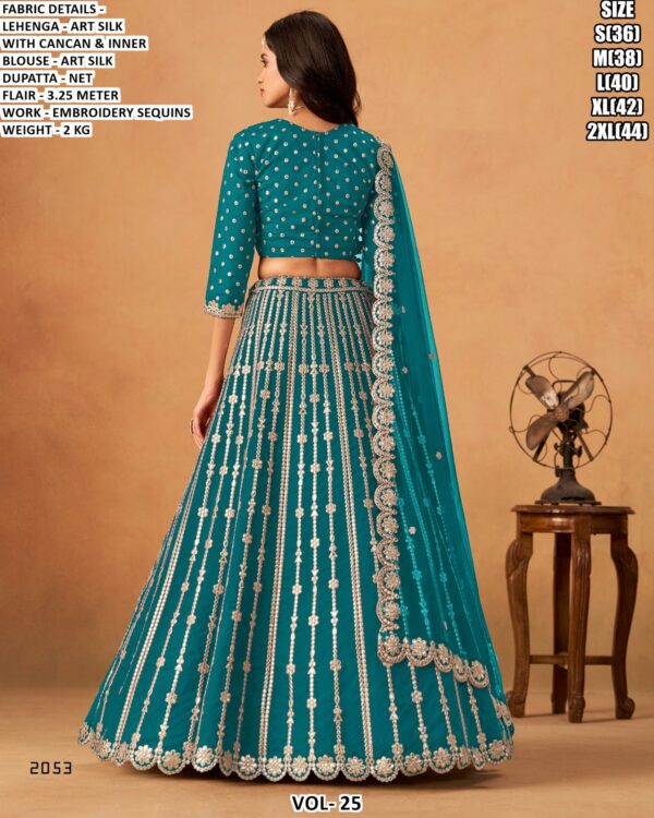 Elegant Embroidered Lehenga Choli With Sequins Work