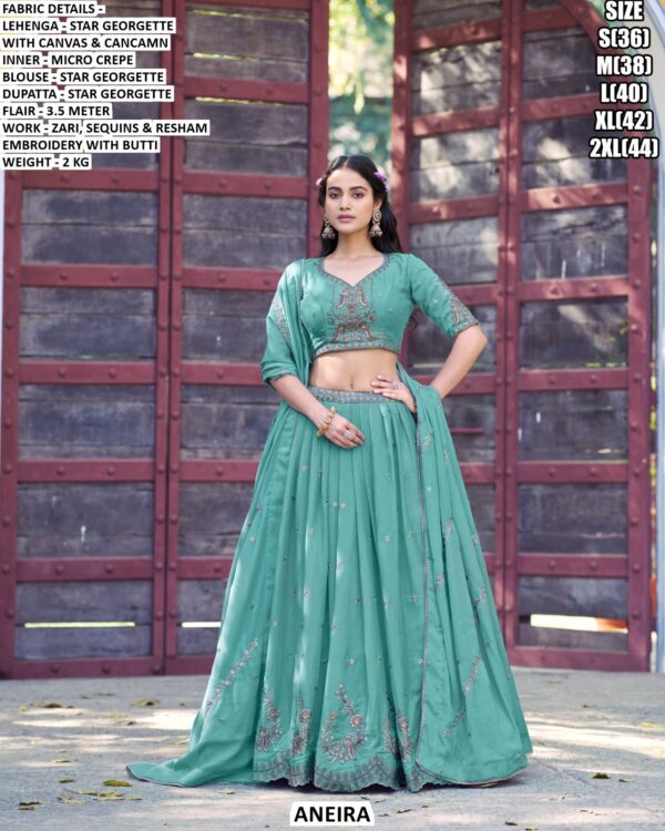 Women’s Star Georgette Lehenga Choli With Resham Embroidery