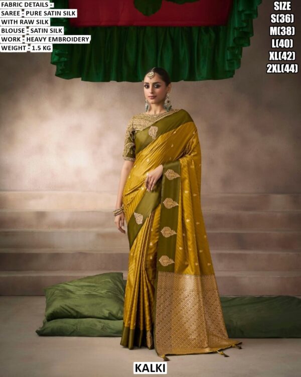 Women’s Festive Wear Saree With Embroidered Blouse