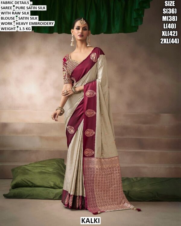 Women’s Festive Wear Saree With Embroidered Blouse