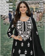 Modern Festive Look Embroidered Suit Set For Women