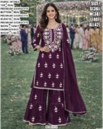 Modern Festive Look Embroidered Suit Set For Women