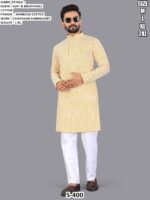 Men’s Soft Cotton Kurta Pajama Set With Chikankari Embroidery