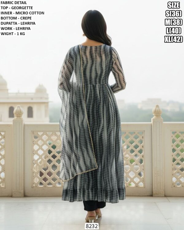 Georgette Suit Set With Lehriya Dupatta For Women