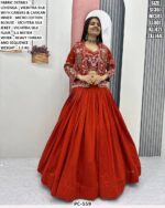 Elegant Lehenga Choli With Heavy Thread And Sequence Work