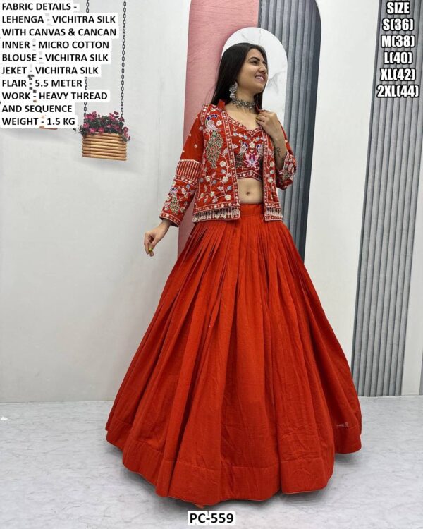 Elegant Lehenga Choli With Heavy Thread And Sequence Work